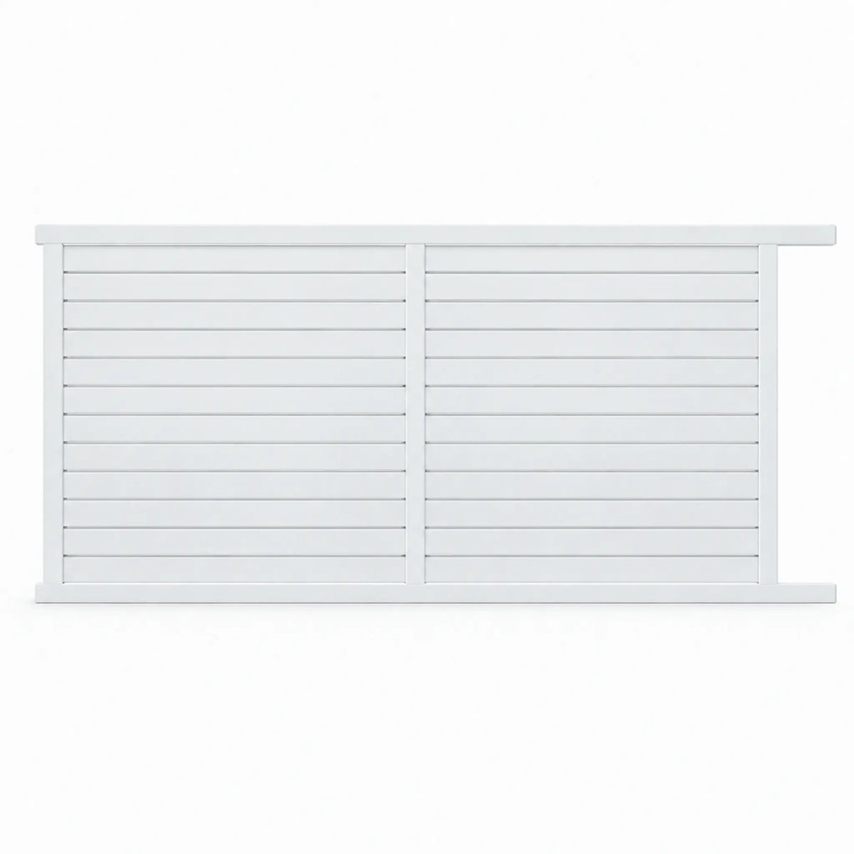 Horizontal Louvre-Slat Aluminium Sliding Gate | White | XG09W | NZ