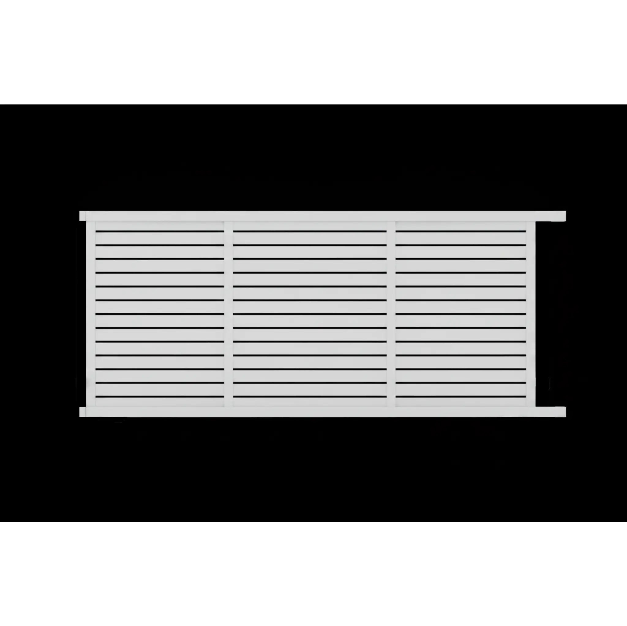 Horizontal louvre-slat sliding gate in white 5015mm - XGATE NZ
