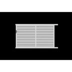 Horizontal Louvre-Slat Sliding Gate in White 3370mm With Lock - XGATE NZ