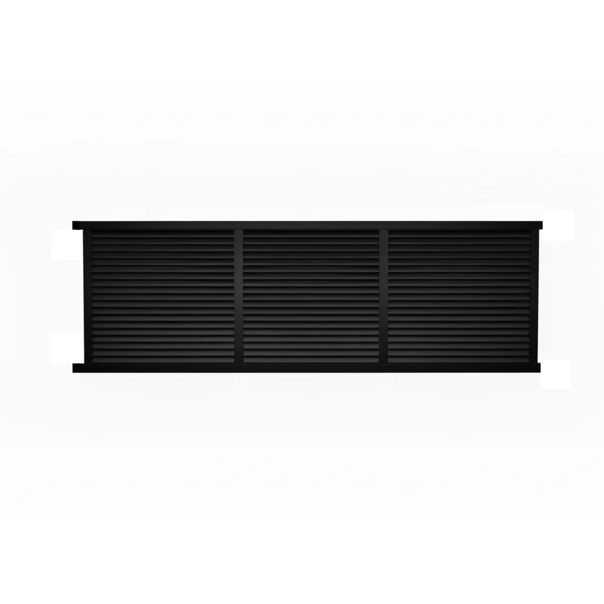 Horizontal louvre sliding gate open to left in black 5915mm - XGATE NZ