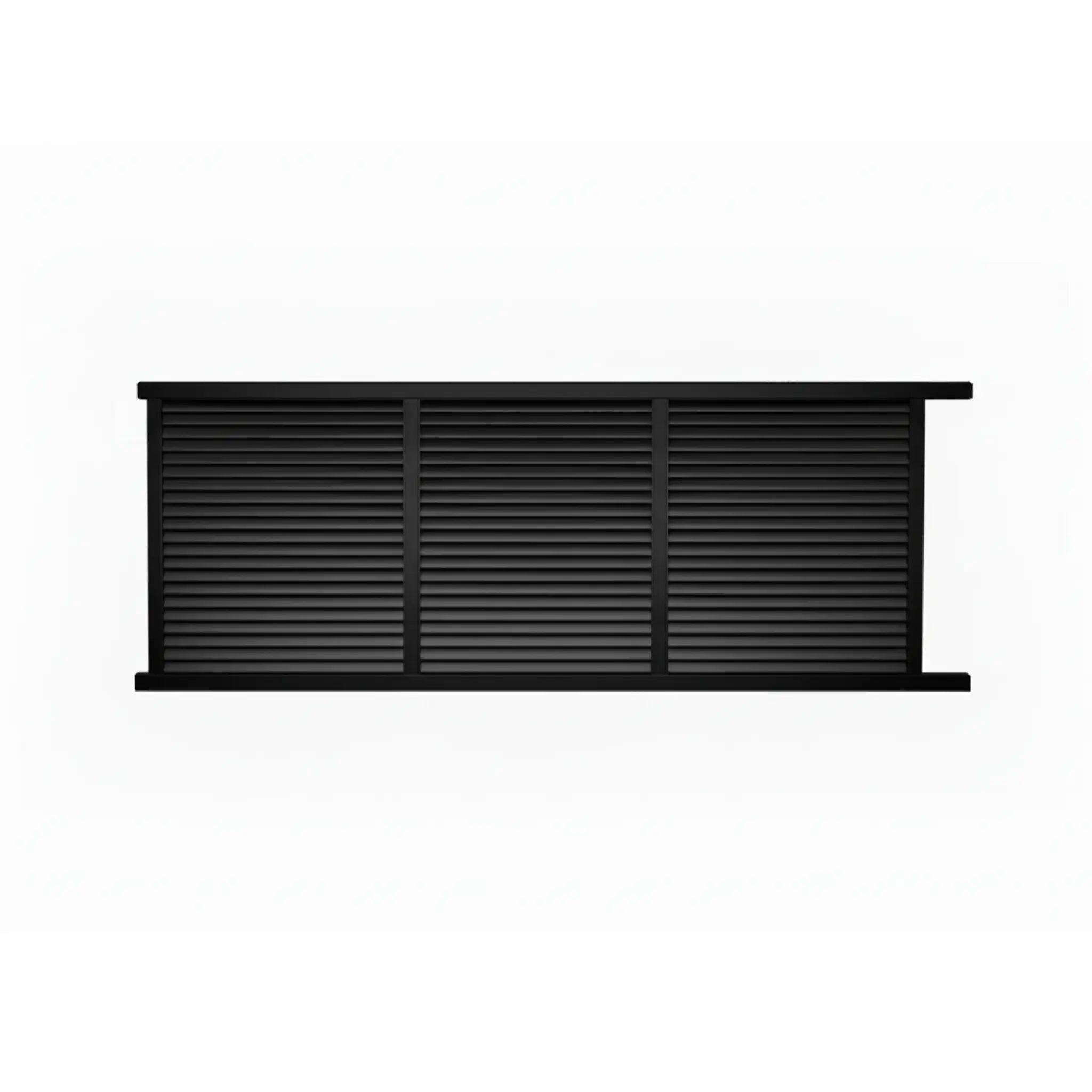 Horizontal louvre sliding gate open to right in black 5915mm - XGATE NZ