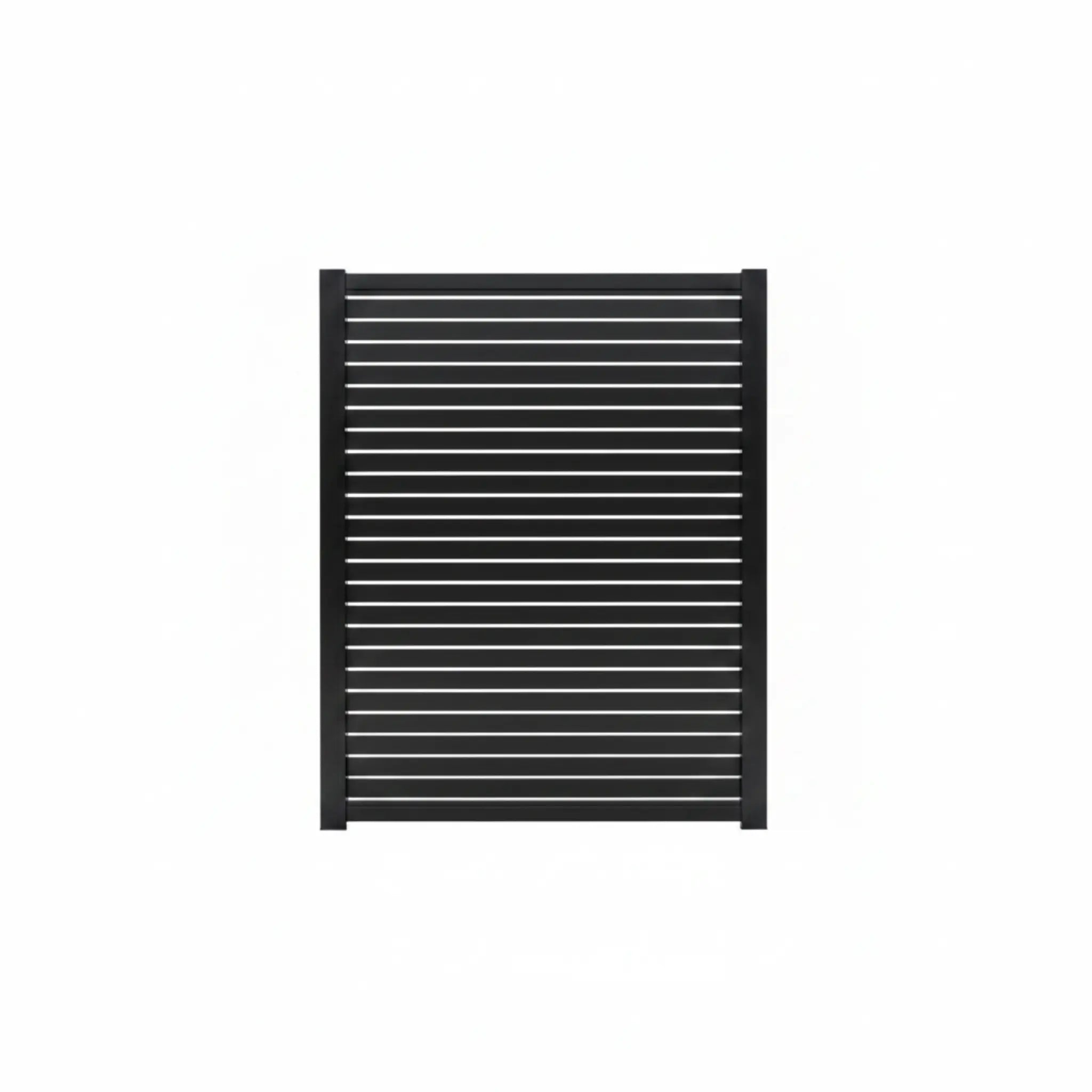 Horizontal Slat Aluminium Pedestrian Gate | Black | XP07B | NZ