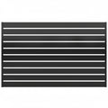 Horizontal slat aluminium fence panel in black, 1200mm height - XGATE NZ