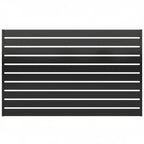 Horizontal slat aluminium fence panel in black, 1200mm height - XGATE NZ