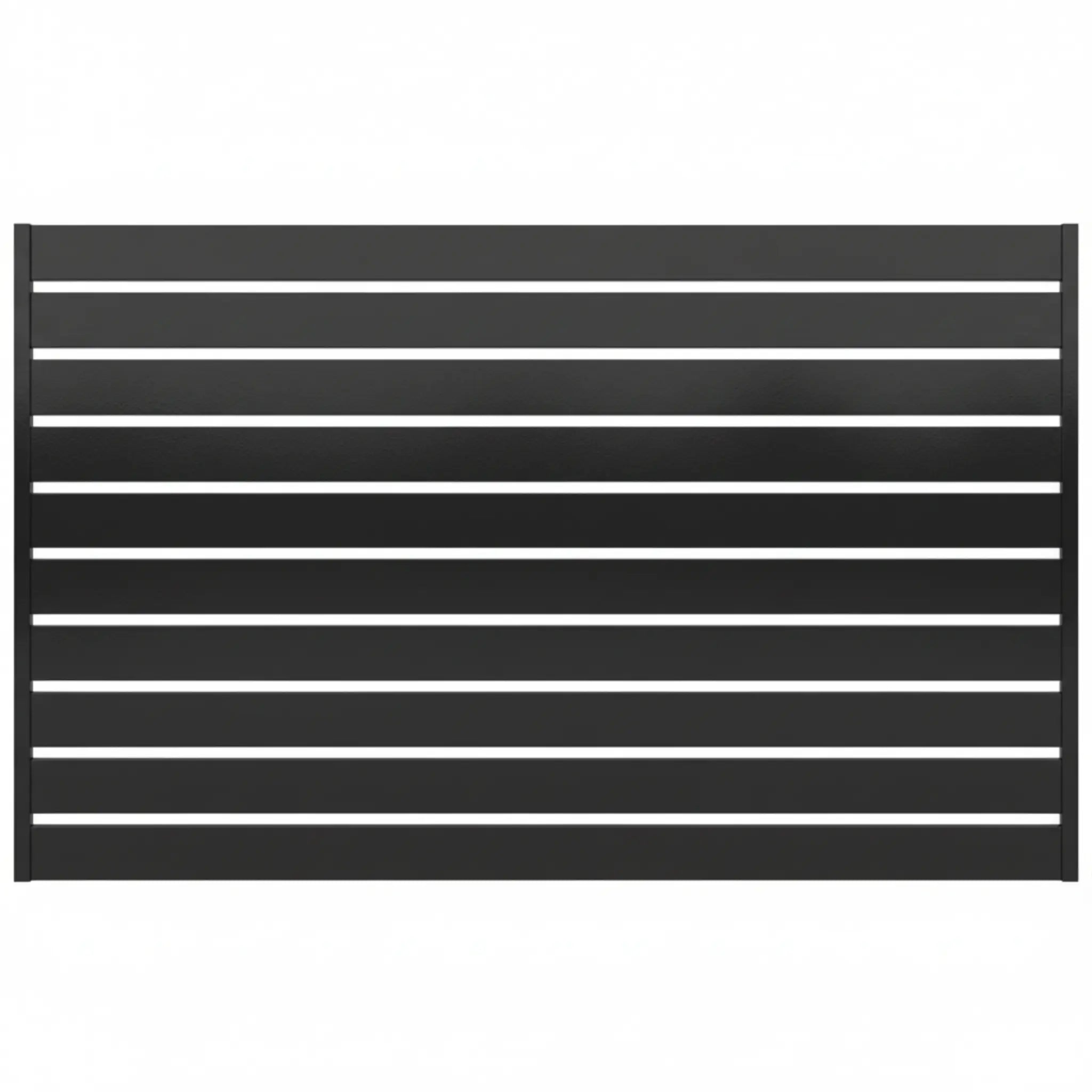 Horizontal Slat Aluminium Fence | Black | XF07B | NZ