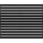 Horizontal slat aluminium fence panel in black, 1500mm height - XGATE NZ