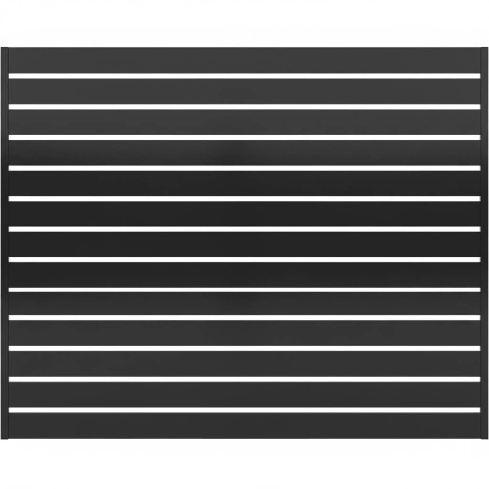 Horizontal Slat Aluminium Fence | Black | XF07B | NZ