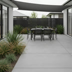 Horizontal slat aluminium fence panel in black, 1800mm height, installed at courtyard - XGATE NZ