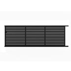 Horizontal slat sliding gate 5015mm in black - XGATE NZ