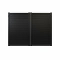 Horizontal Tongue and Groove Aluminium Double Swing Gates Black - XGATE NZ