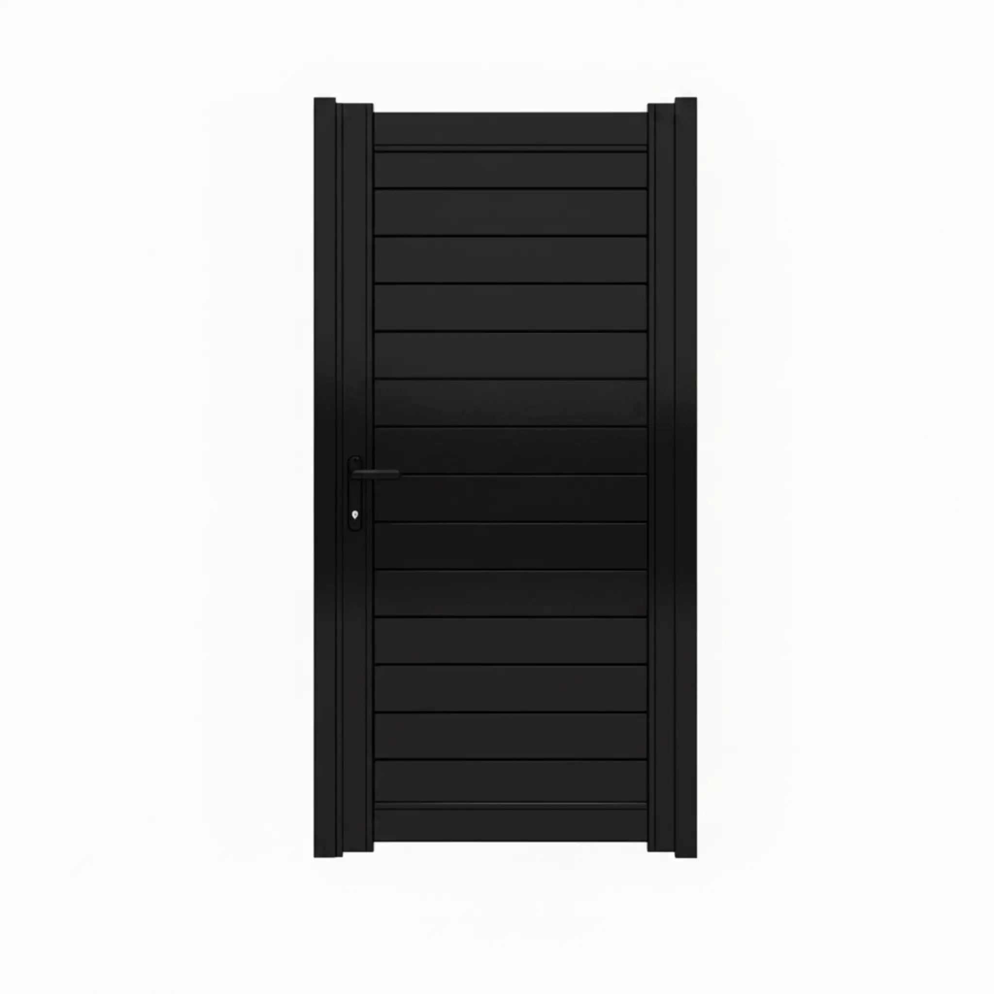 Horizontal Tongue & Groove Aluminium Pedestrian Gate | Black | XP05B | NZ