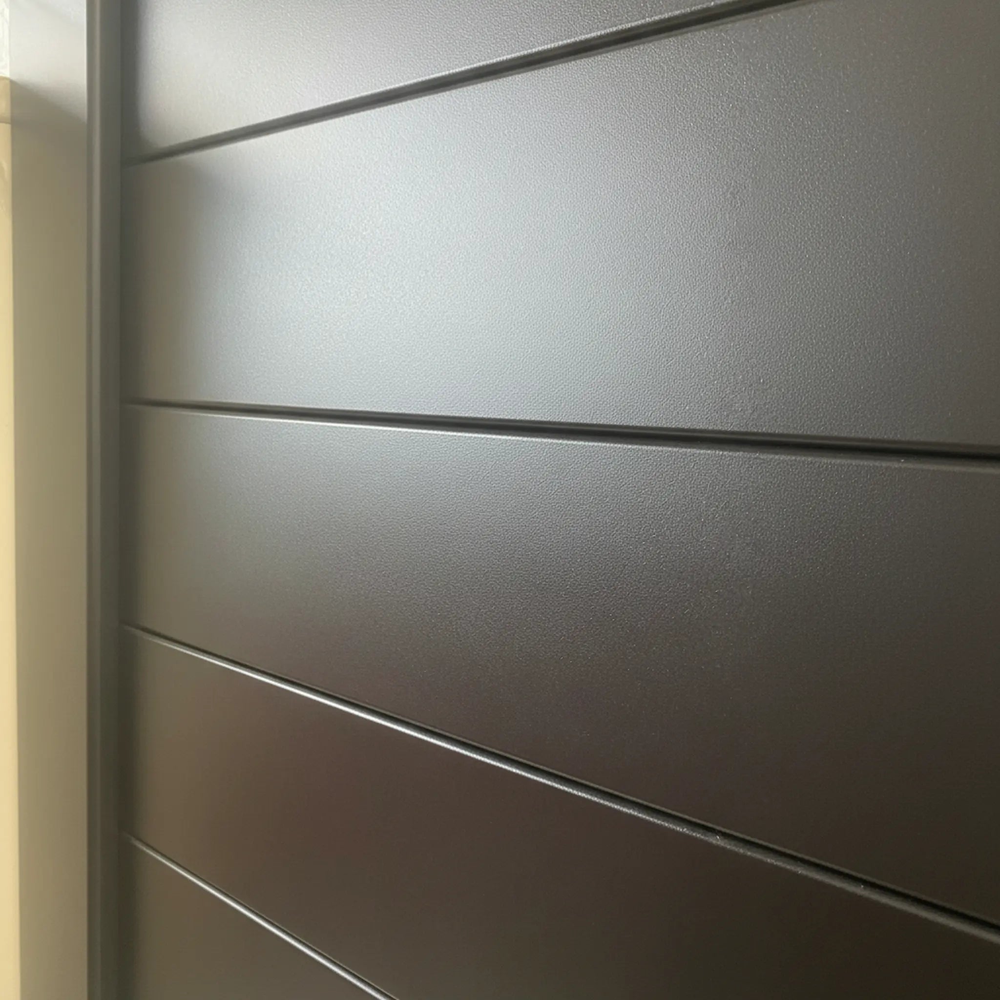 Horizontal Tongue and Groove Infill Detail Black - Pedestrian Gate XP05B - XGATE NZ