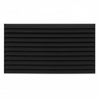 Horizontal louvre aluminium fence panel in black - XGATE NZ