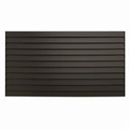 Horizontal louvre aluminium fence panel in ironsand - XGATE NZ
