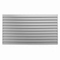 Horizontal louvre aluminium fence panel in silver - XGATE NZ