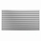 Horizontal louvre aluminium fence panel in silver - XGATE NZ