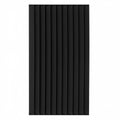 Vertical louvre aluminium fence panel in black - XGATE NZ