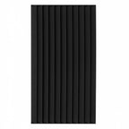 Vertical louvre aluminium fence panel in black - XGATE NZ