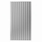 Vertical louvre aluminium fence panel in silver - XGATE NZ