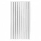 Vertical louvre aluminium fence panel in white - XGATE NZ