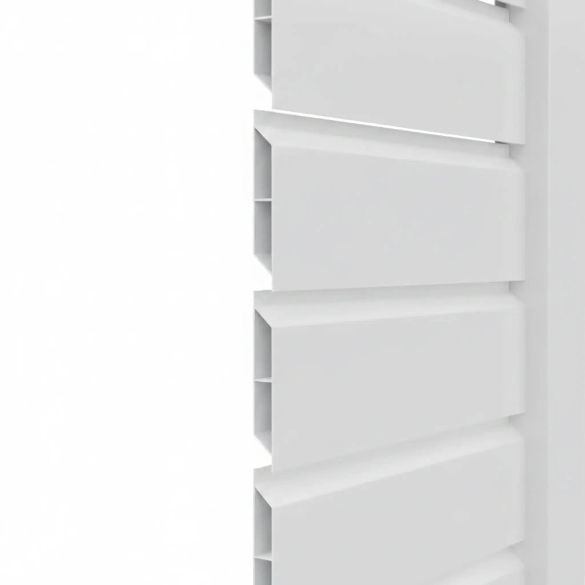 Horizontal Louvre-Slat Aluminium Double Swing Gates | White | XS09W | NZ