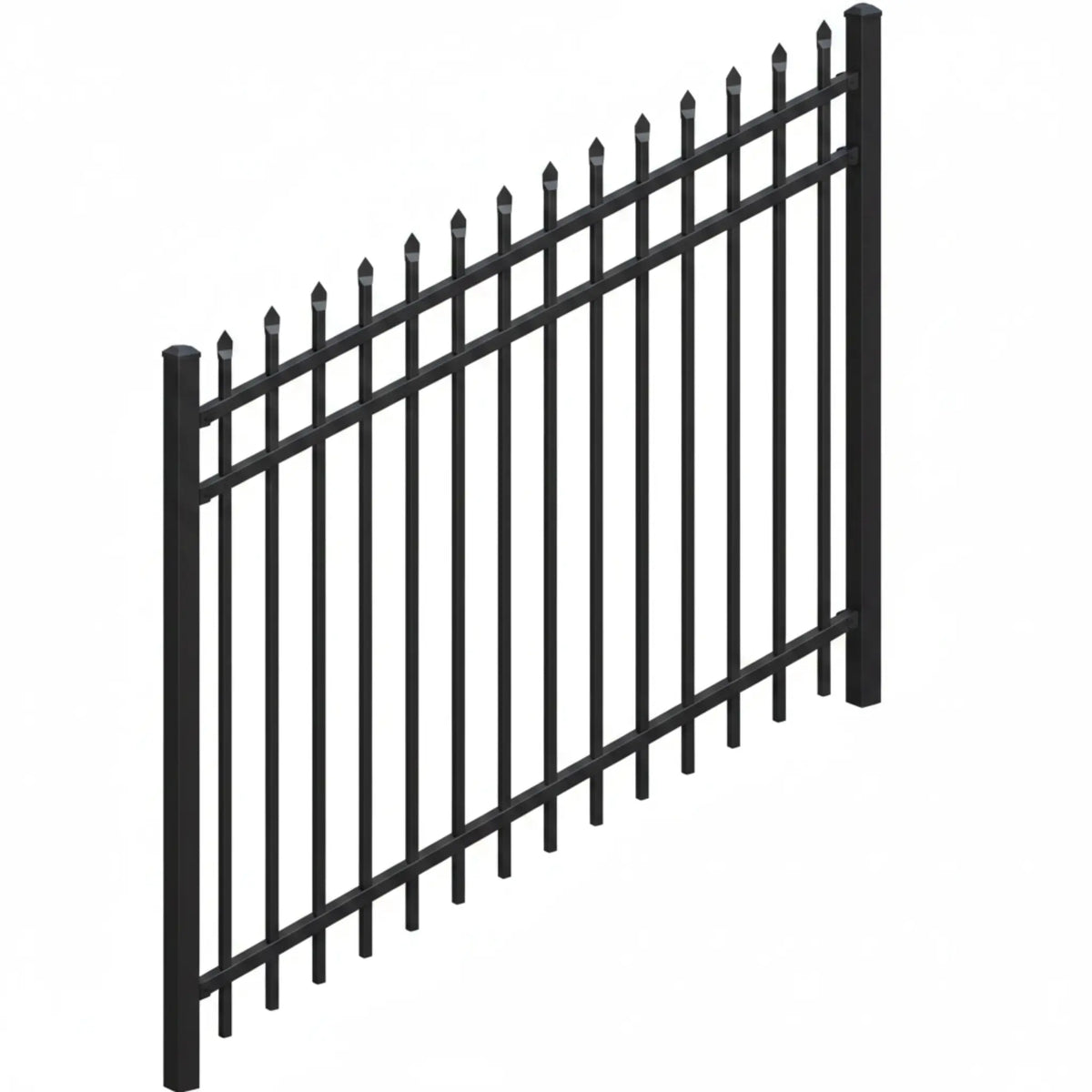 Rake-able Security Aluminium Fence Panel | Black | XF15B | XGATE NZ