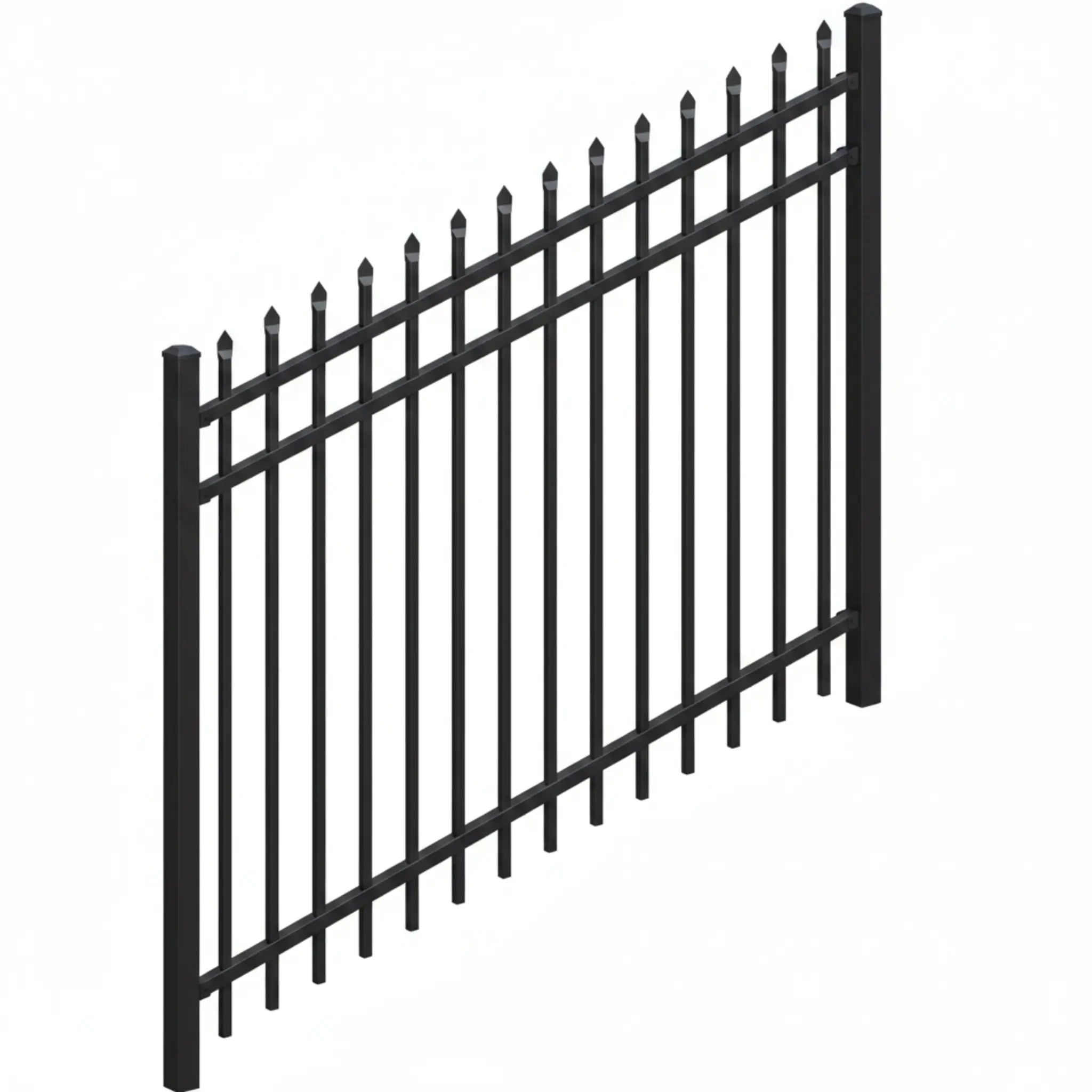 Rake-able Security Aluminium Fence | Black | XF15B | NZ