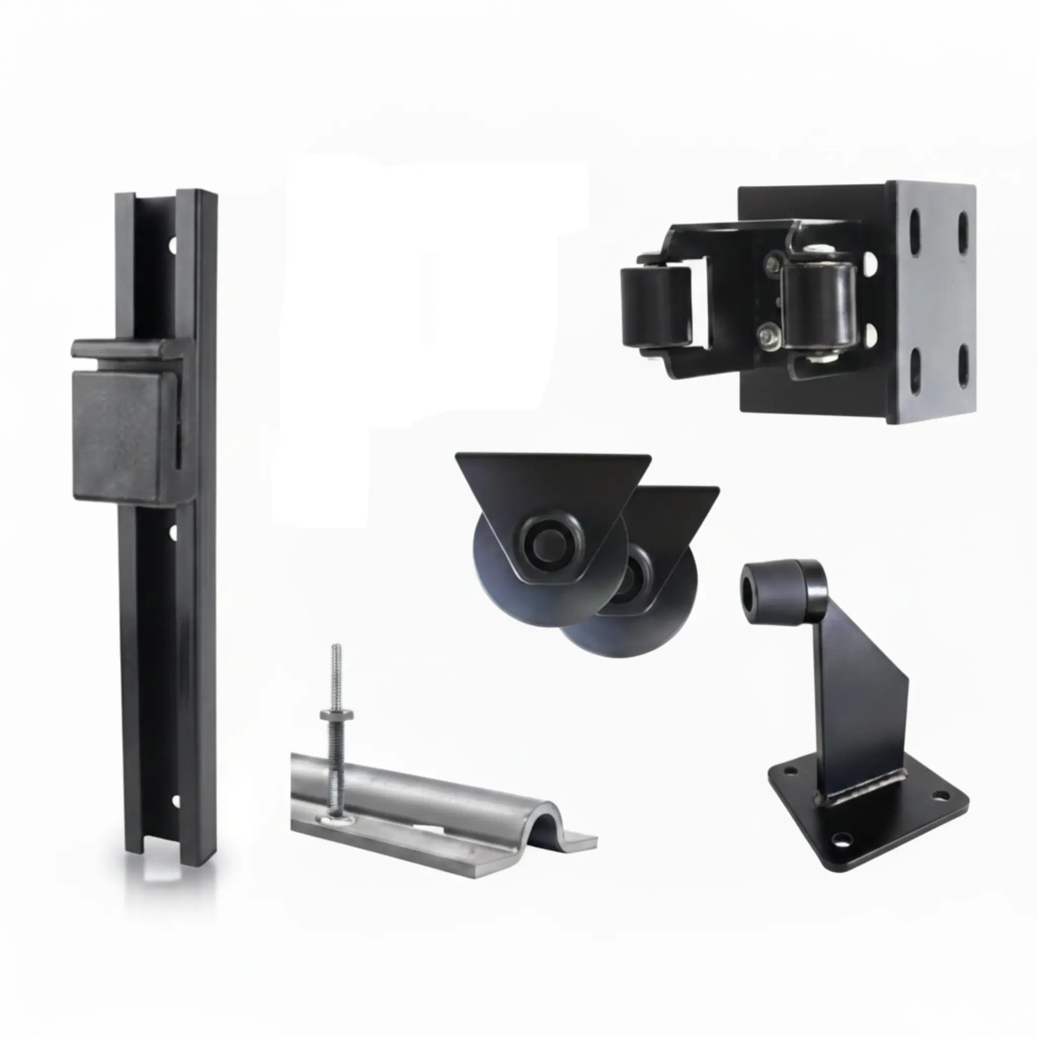 Sliding gate accessories kit for Finn or Picket Top sliding gate in black – XGATE NZ