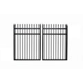 Spear top aluminium double swing gates in black - XGATE NZ