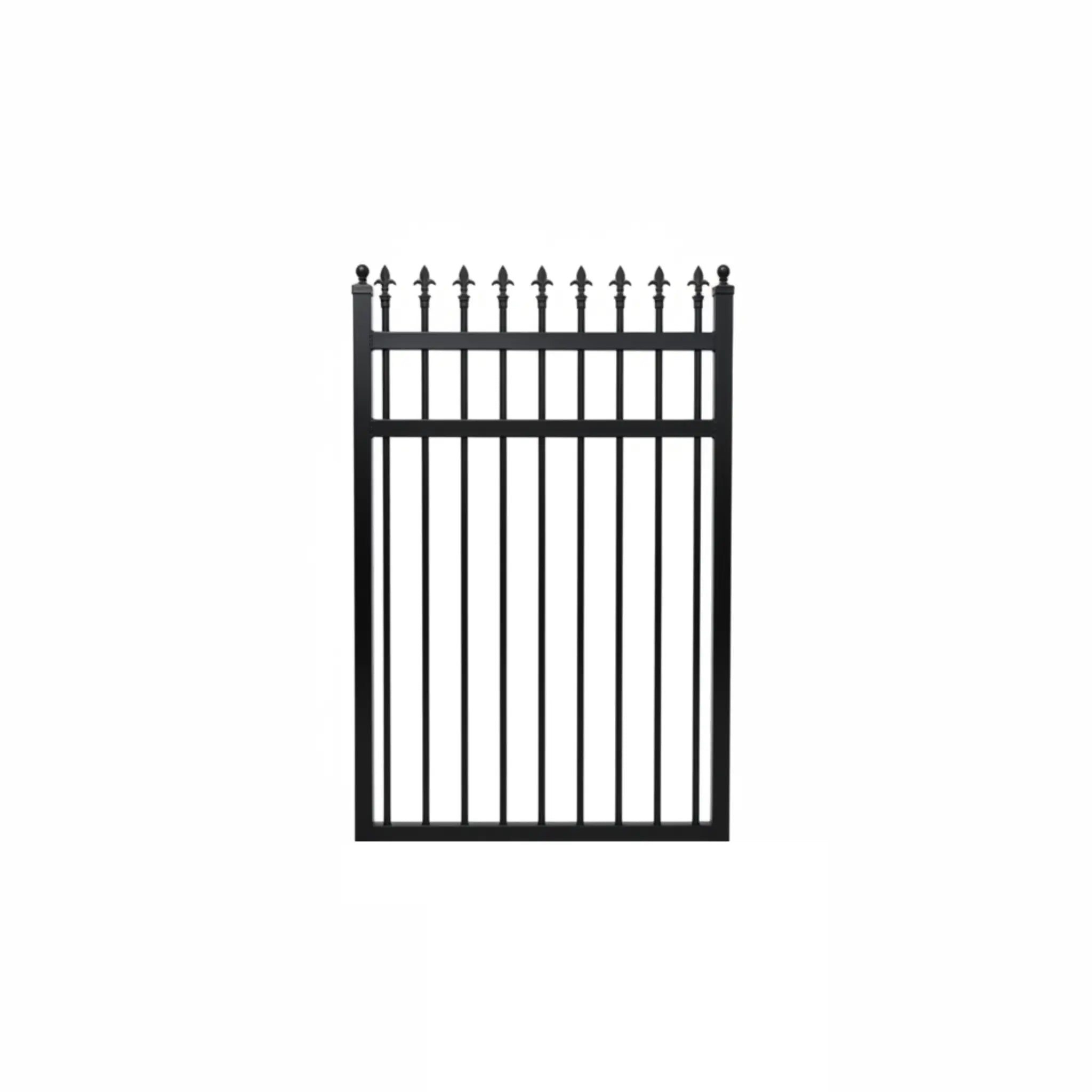 Spear Top Pedestrian Gate in Black - XGATE NZ
