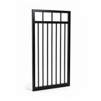 Straight Top Aluminium Pedestrian Gate | Black | XP01B | NZ