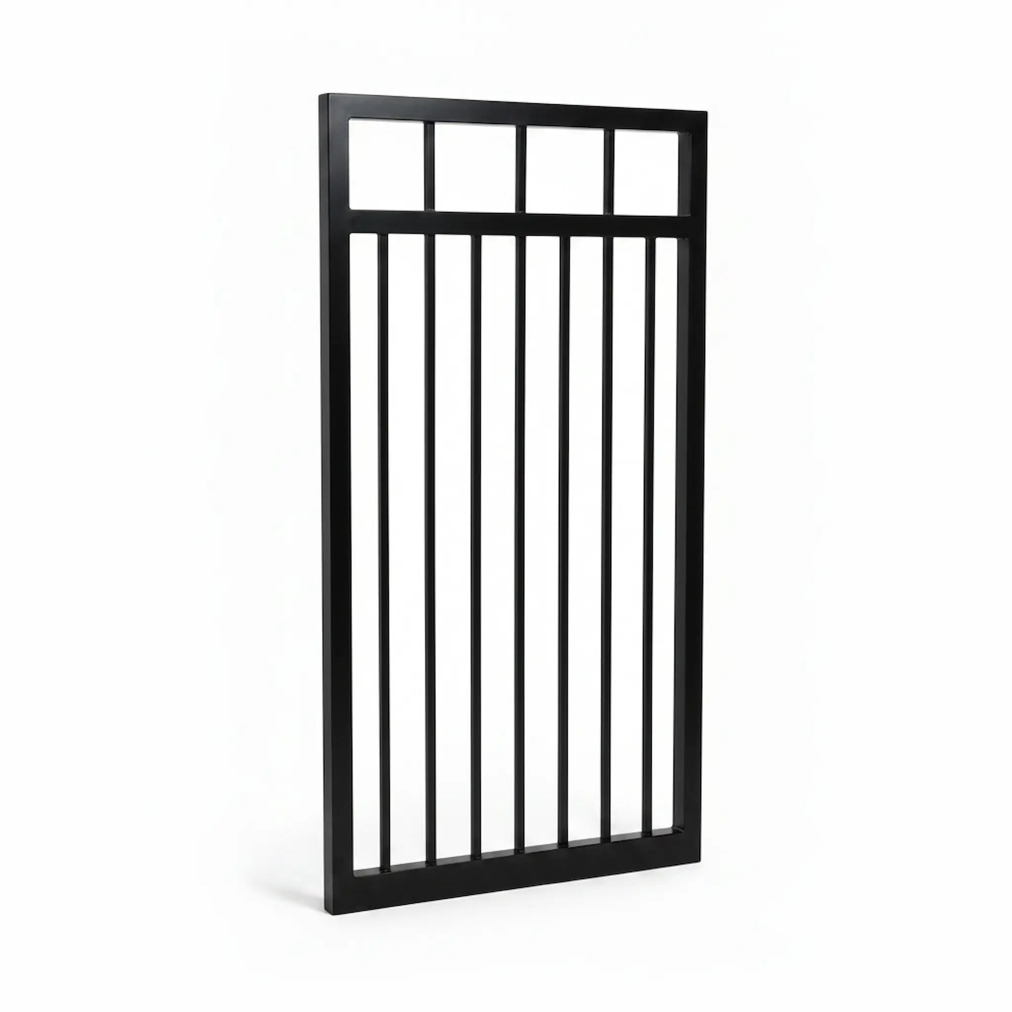 Straight Top Aluminium Pedestrian Gate | Black | XP01B | NZ