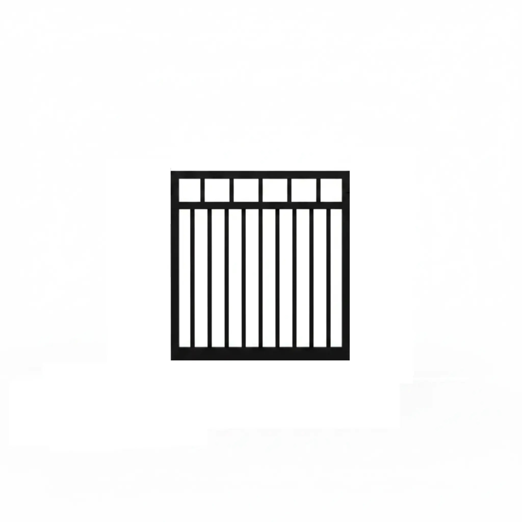 Straight Top Aluminium Pedestrian Gate | Black | XP01B | NZ