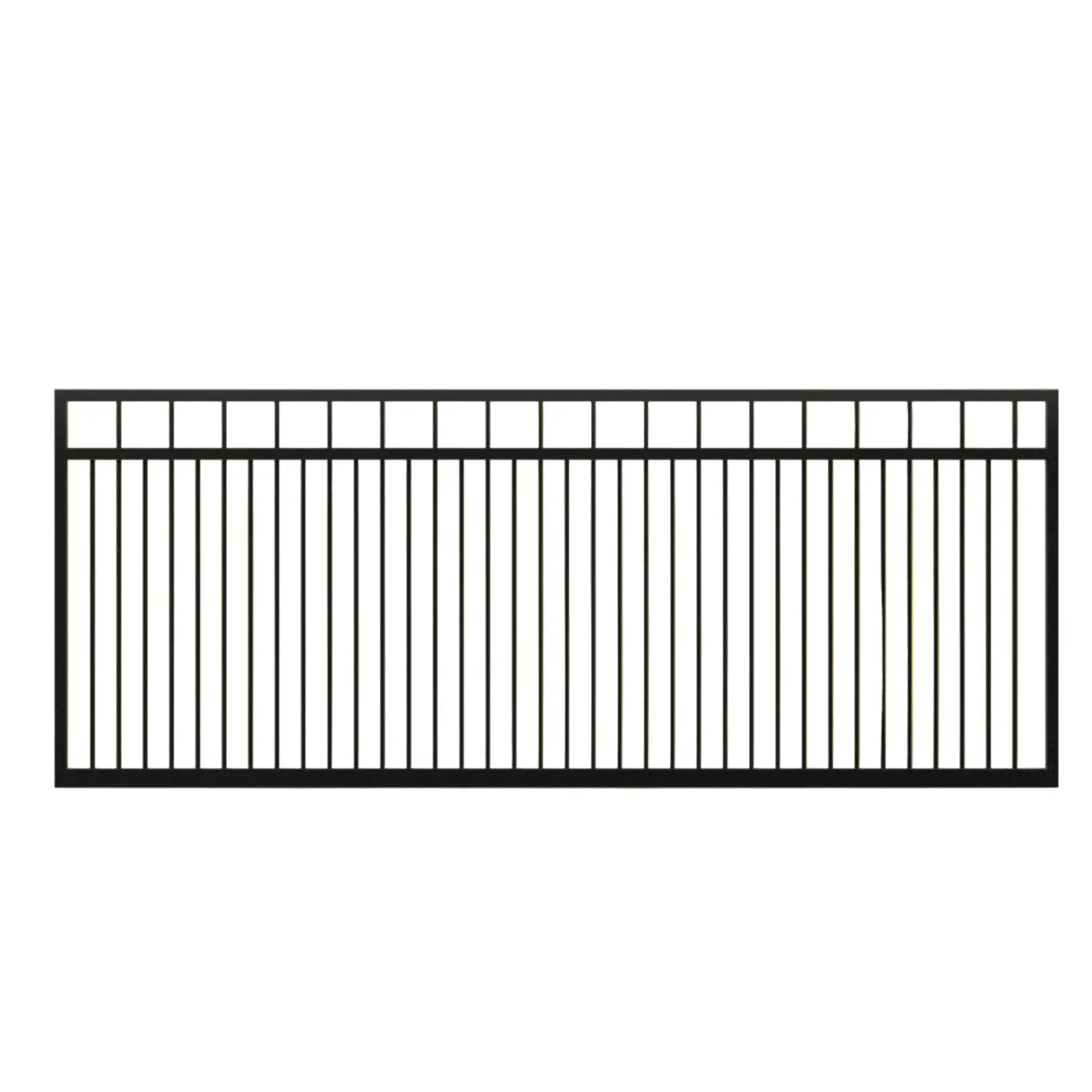 Straight top sliding gate in black - XGATE NZ