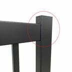 Deco Slat Aluminium Double Swing Gate - Top Junction Close Up - XGATE NZ