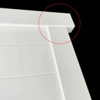 Top Rail Junction Close Up Detail White - Aluminium Sliding Gate - XGATE NZ