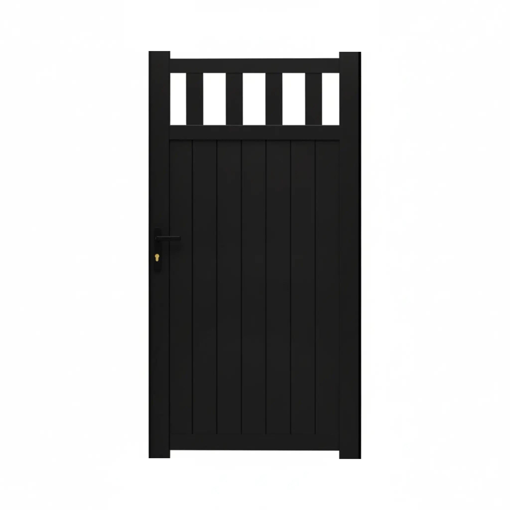 Top Window Aluminium Pedestrian Gate | Black | XP11B | NZ