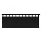 Top Window Aluminium Sliding Gate in Black - XGATE NZ
