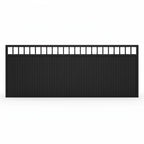 Top window aluminium sliding gate in black - XGATE NZ