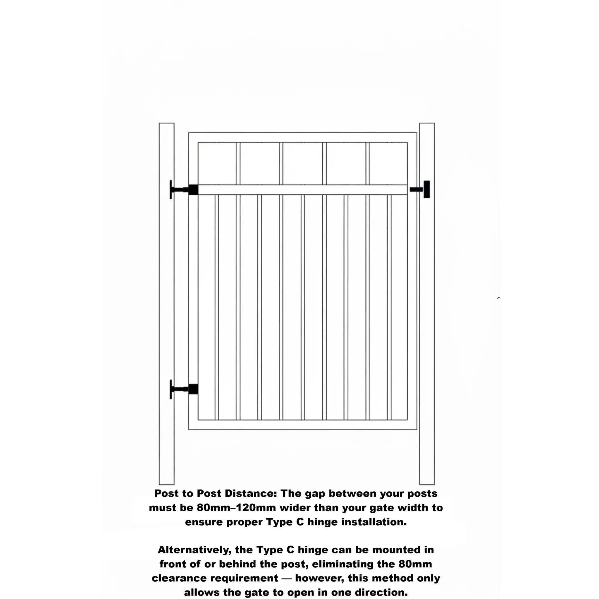 Adjustable Hinge Type C | Open Both Ways