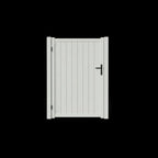 Vertical Louvre-Slat Aluminium Pedestrian Gate White - XGATE NZ
