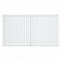 Vertical Louvre-Slat Aluminium Double Swing Gates | White | XS10W | NZ