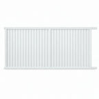 Vertical Louvre-Slat Aluminium Sliding Gate | White | XG10W | NZ