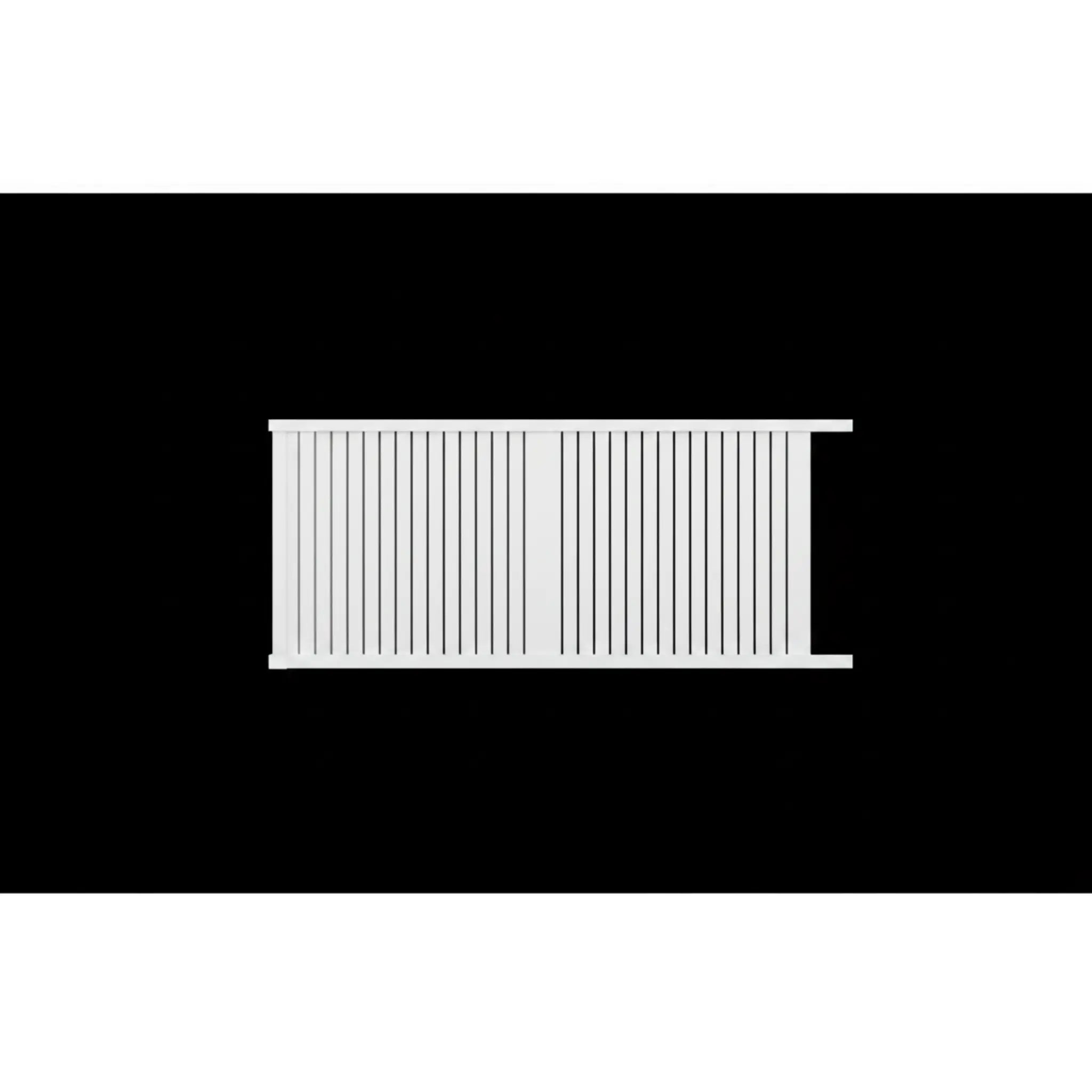 Vertical Louvre-Slat Sliding Gate in White 3370mm - XGATE NZ