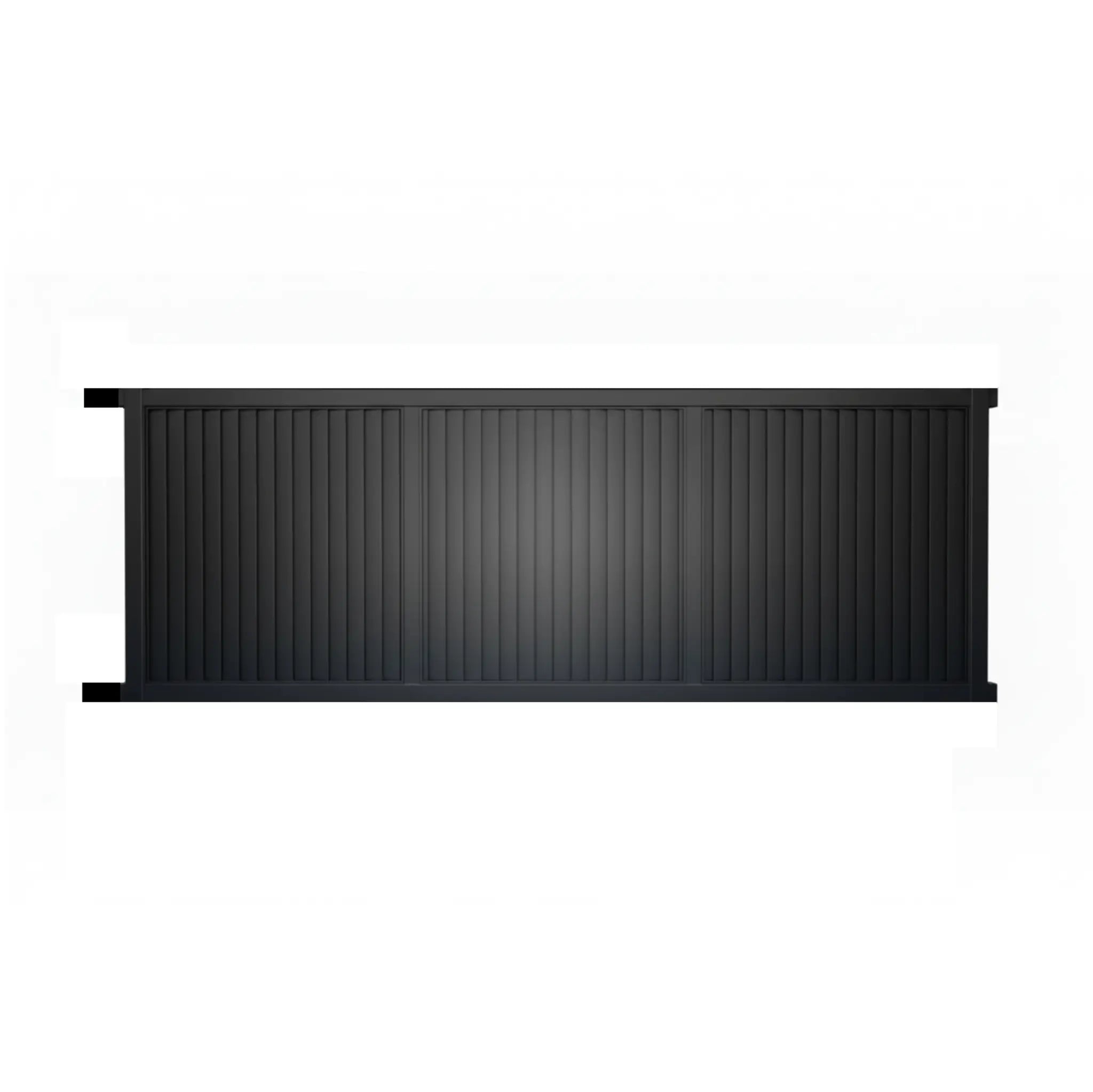 Vertical Louvre Sliding Gate in Black 5015mm Open to Left - XGATE NZ