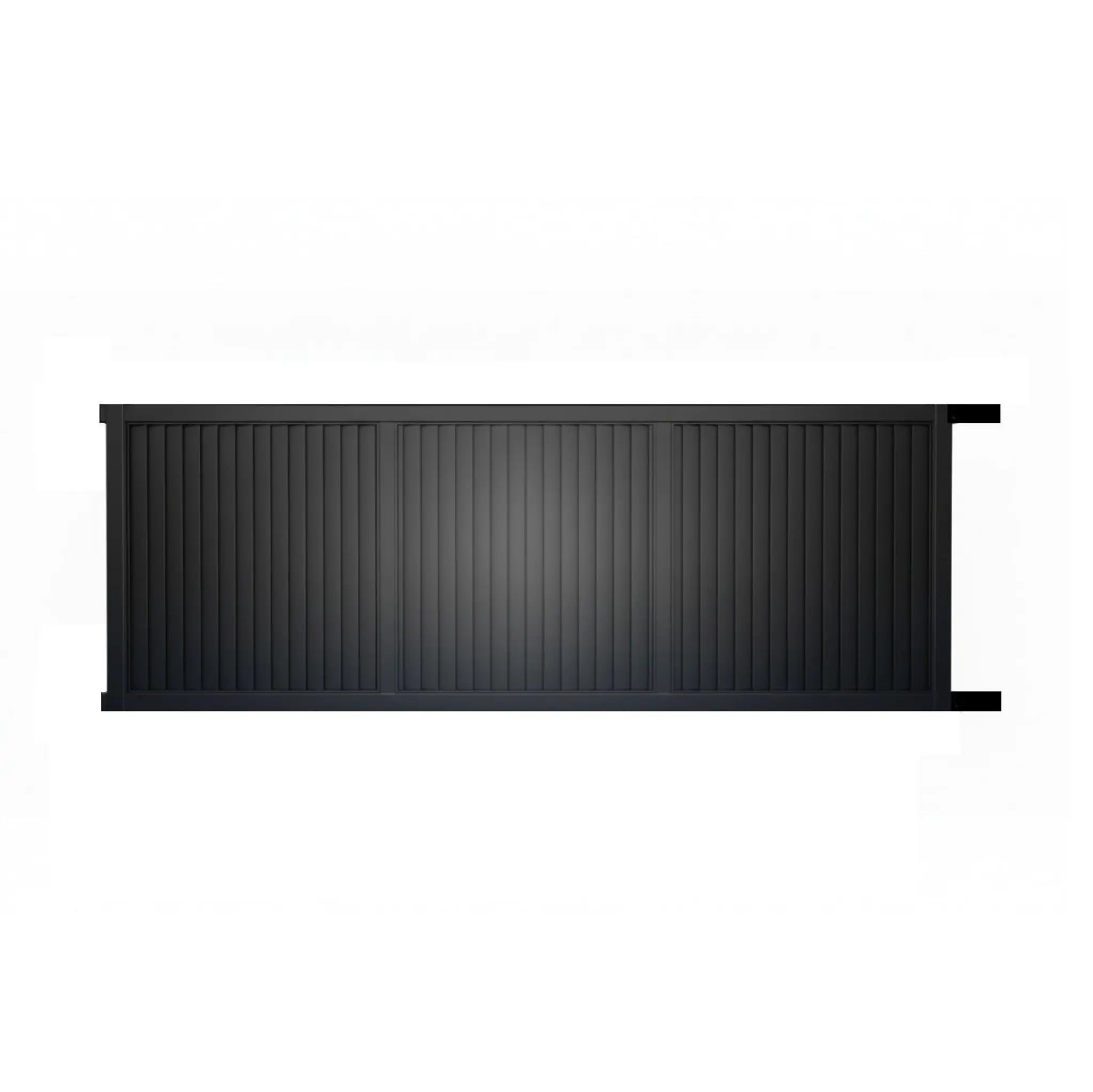 Vertical louvre sliding gate in black 5015mm open to right - XGATE NZ