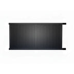 Vertical Louvre Sliding Gate in Black Open to Right - XGATE NZ