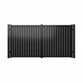 Vertical Slat Aluminium Double Swing Gates Black - XGATE NZ