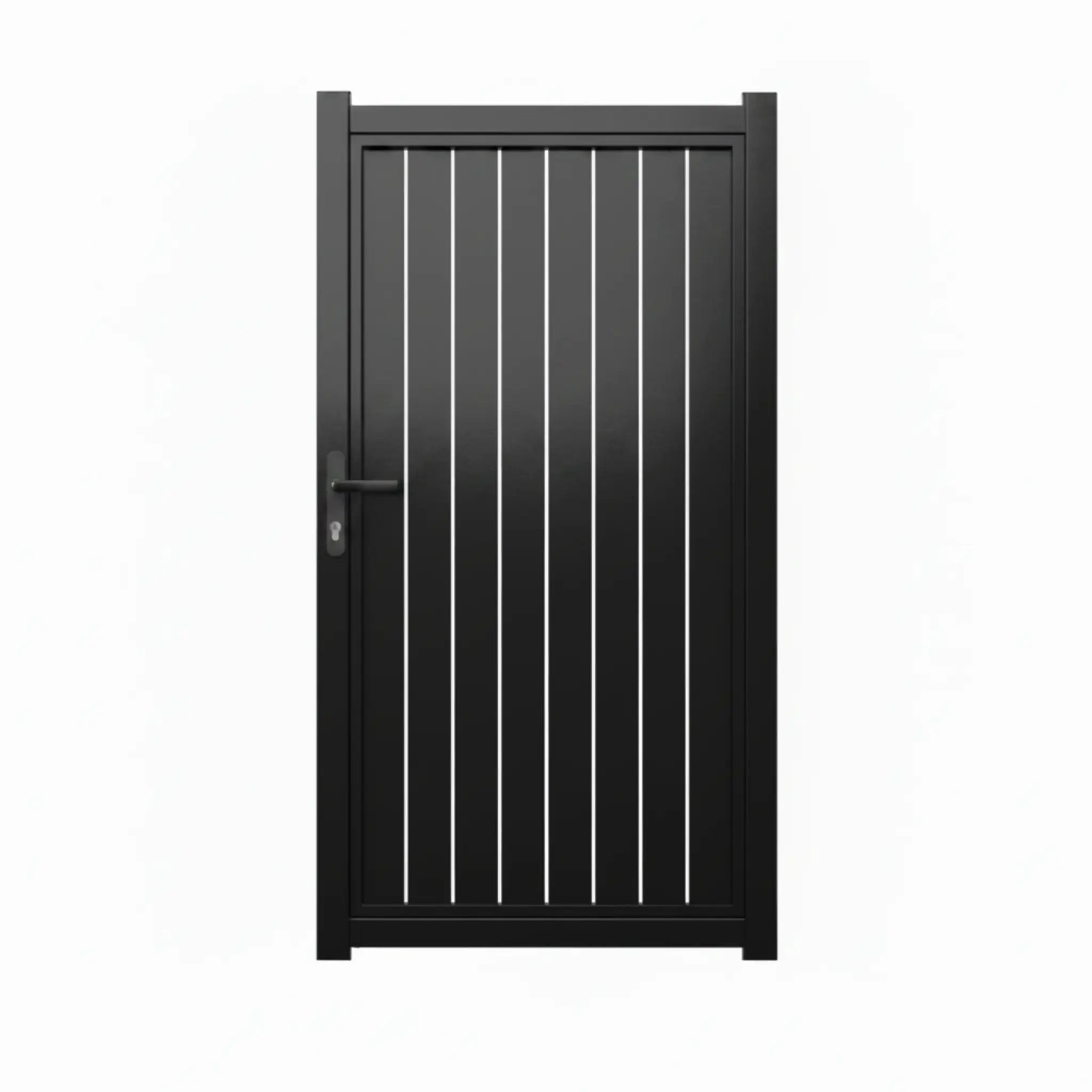 Vertical Slat Aluminium Pedestrian Gate | Black | XP08B | NZ
