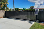 Vertical Slat Sliding Gate in Black Installed at 1500mm High - XGATE NZ